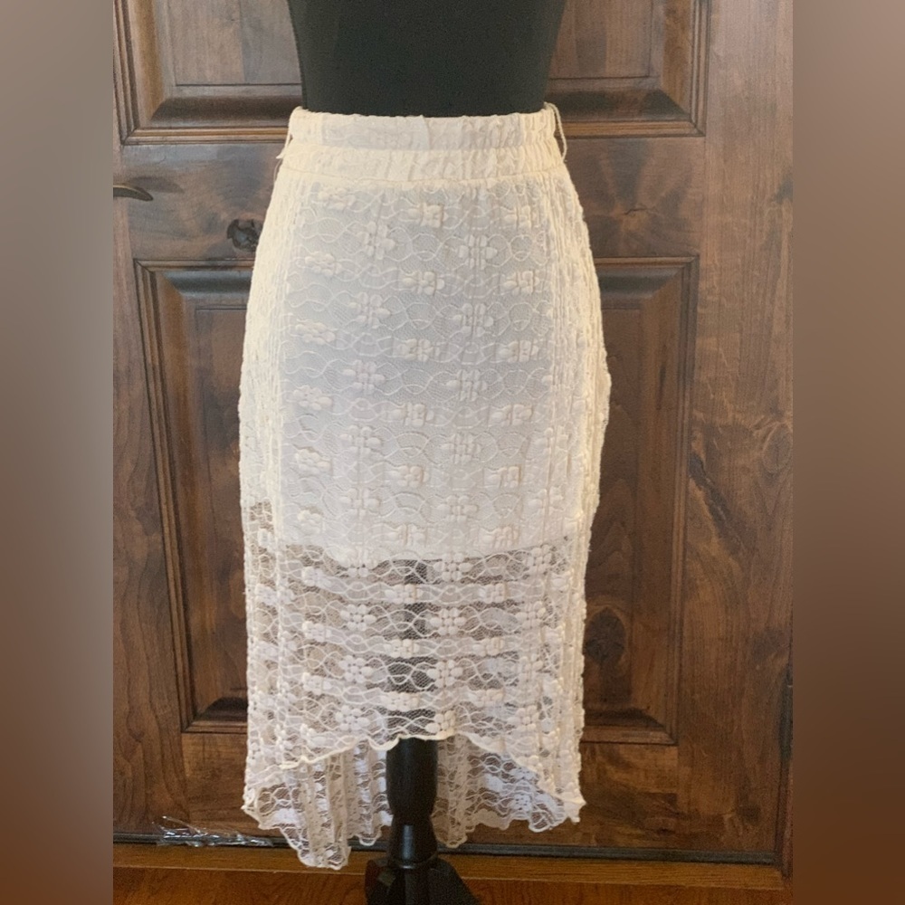 No Boundaries‎ Bohemian Ivory Lace Skirt